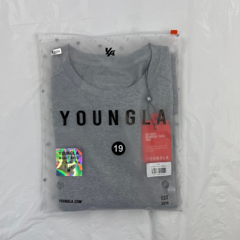 YoungLA Chapter 4 Version 2.0 Mens Medium Heather Grey Long Sleeve Gym Shirt NWT - Picture 10 of 10
